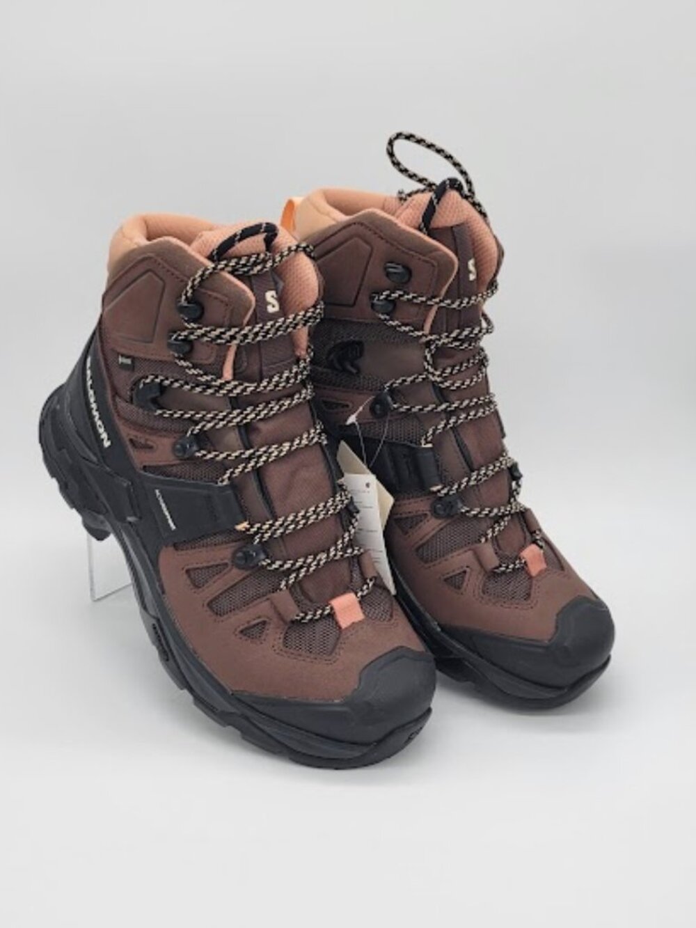 SALOMON Quest 4 GTX Women’s 9 Hiking Backpacking Boots Brown Black Gore-Tex NWT
